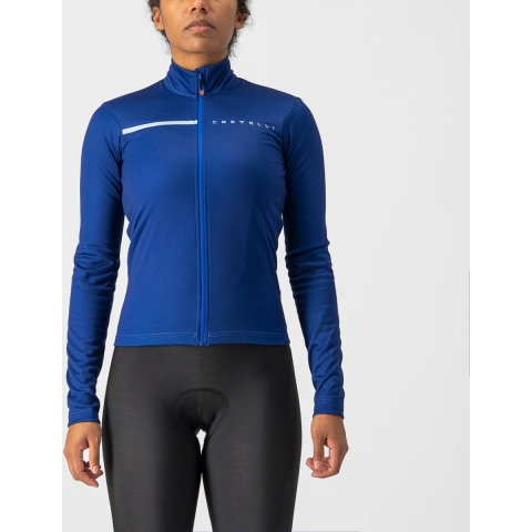 Castelli Sinergia 2 fietsshirt lange mouw blauw dames L