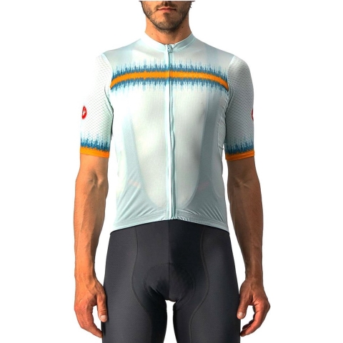 Castelli Grimpeur korte mouw fietsshirt lichtblauw heren M