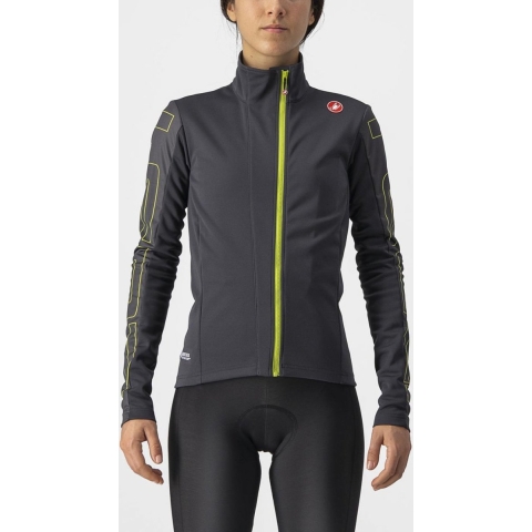 Castelli Transition 2 fietsjack lange mouw grijs dames L