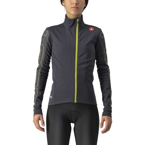 Castelli Transition 2 fietsjack lange mouw grijs dames S