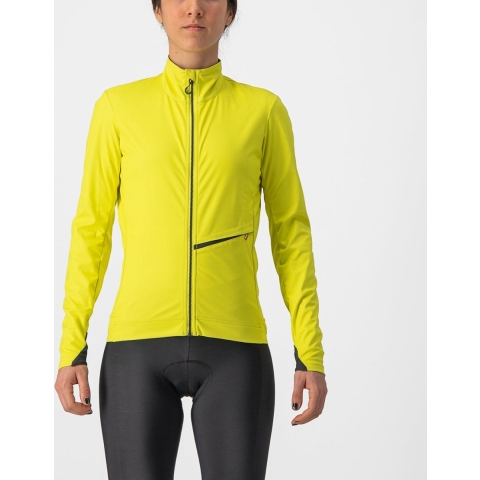 Castelli GO fietsjack fietsjack lange mouw geel dames L