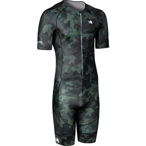 BTTLNS Typhon 2.0 CAMOU trisuit korte mouw Honorous Dark Green heren M