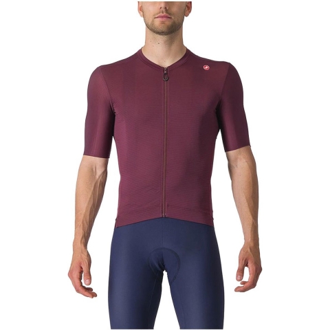 Castelli Espresso fietsshirt korte mouw donkerrood heren M