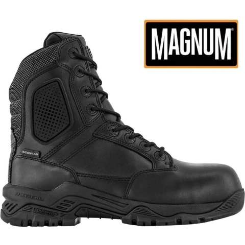 Magnum M801551 Strike Force 8.0 Leather Composite Toe & Plate Waterproof Side Zip - Black - 45
