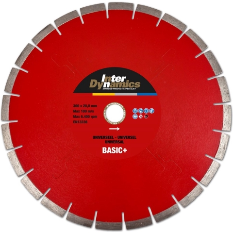 Inter Dynamics Diamantzaag Universeel Basic+ 300x30mm - 144032