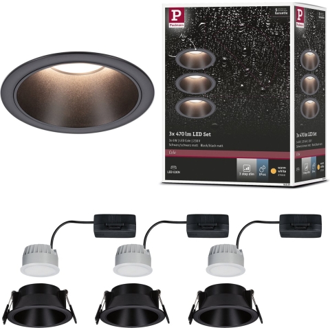 Paulmann 94869 Cole Coin Inbouwlamp LED 6 W Zwart