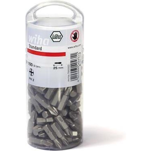 Wiha Bitset Standard 25 mm TORX® (T25) 100-delig 1/4" in grootverpakking - 40464 - 40464