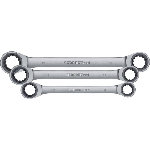 Gedore R07405006 | Ringratelsleutelset | recht model | 8-19 mm | 6-dlg 3300898