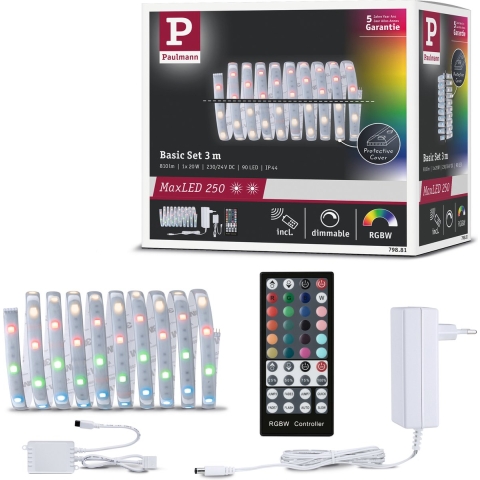 Paulmann MaxLED Basic RGB 79881 LED-strip basisset Met connector (male) 24 V 3 m Warmwit 1 stuk(s)