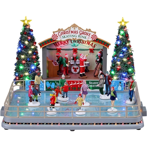 Christmas Grove Skating Rink With 4.5V Adaptor Kerst - LEMAX
