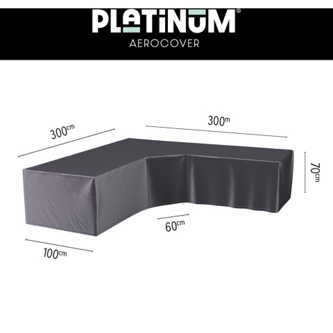 Loungesethoes hoek L-vorm trapeze 300x300x100x70 - AeroCover