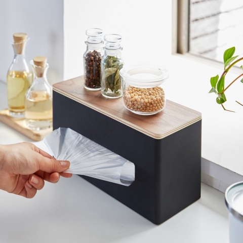 Yamazaki Tissuebox Dubbelzijdig - Rin - Bruin