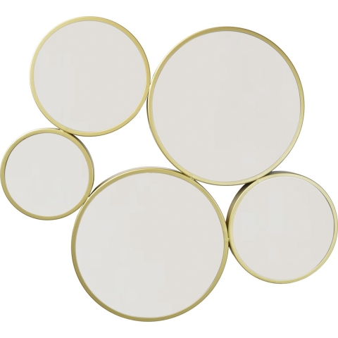 LOFT42 Bubbles Large Wandspiegel - Goud - Metaal - 82x70x3