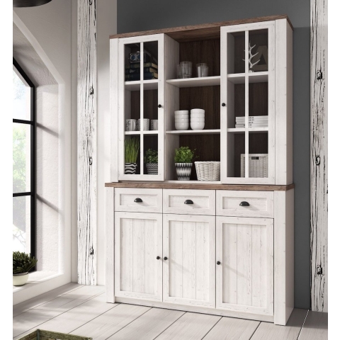 Meubella Buffetkast Parello 7 - Wit - Eiken - 130 cm