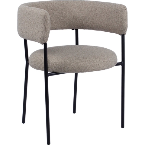 Giga Meubel - Eetkamerstoel Taupe - Incl. Armleuning - Zithoogte 48cm