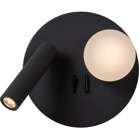 Lucide MATIZ Bedlamp 1xGeïntegreerde LED - Zwart