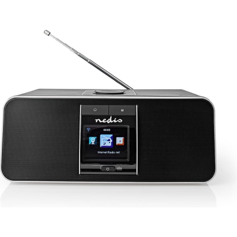 Nedis RDIN5005BK Internetradio 42 W Dab+ Fm Bluetooth® Afstandsbediening Zwart/zilver