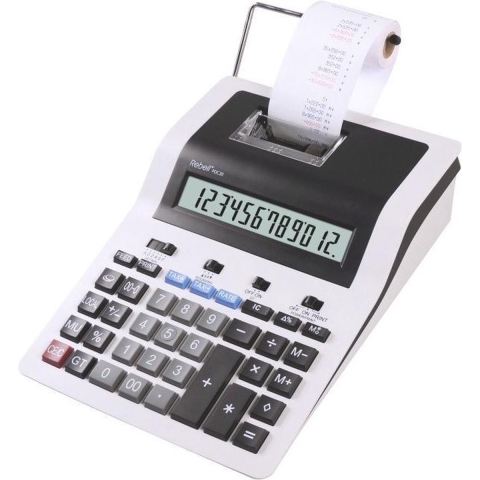 Rebell RE-PDC30-WB Printcalculator PDC30 Wit/Zwart