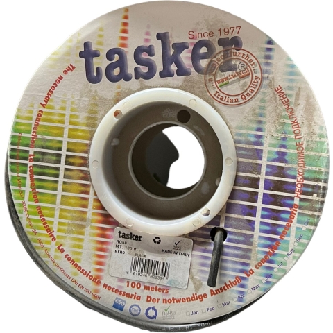 Tasker TASR-RG58CU Coaxkabel Op Haspel Rg58 5.0 Mm 100 M Zwart