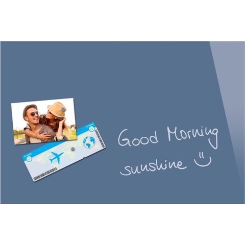 Sigel SI-B1207 Glasmagneetbord Be!Board Gepoederd Blauw 600x400x9mm Incl. 2 Magneten