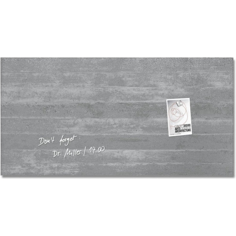 Sigel SI-GL148 Glasmagneetbord Artverum 910x460x15mm Betondesign