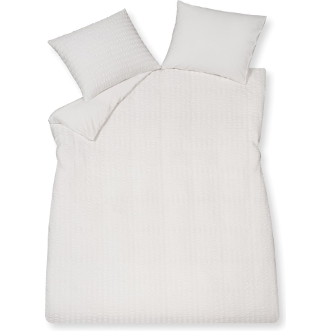 Vandyck Pure Dekbedovertrek Seersucker 200 x 200/220 cm - Wit