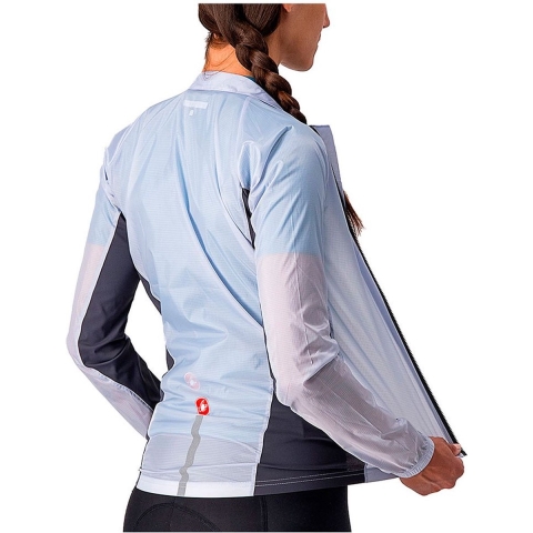 Castelli Squadra stretch fietsjack lange mouw zilvergrijs dames XL