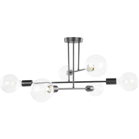 Beliani - KIDANE - Plafondlamp - Zwart - Metaal