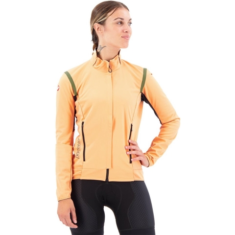 Castelli Perfetto RoS 2 lange mouw fietsjack oranje dames S