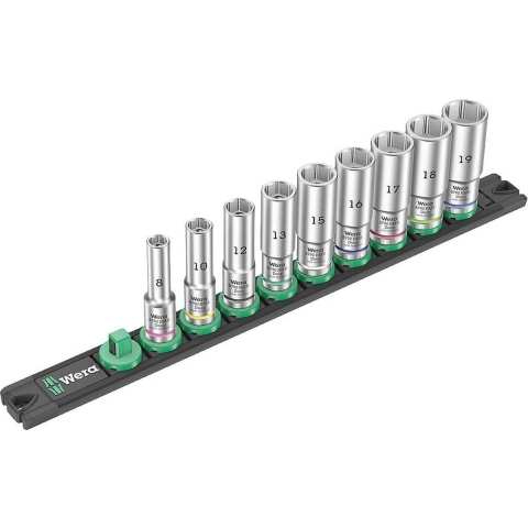 Wera Dop-magneetstrip B Deep 1 doppenset, 3/8"-aandrijving, 9-delig - 05005440001