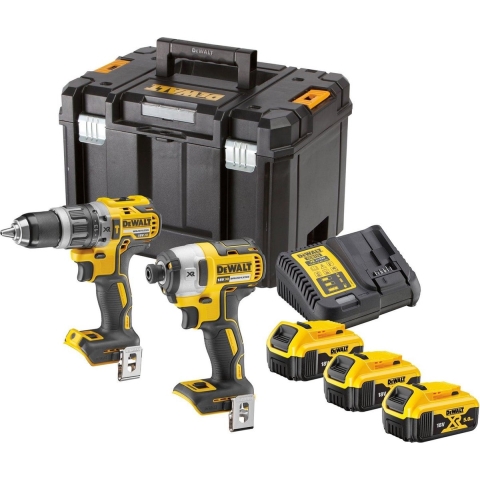 DeWalt DCK266P3T accu set | DCD796 + DCF887 in T-Stak koffer | 18v 5.0Ah Li-ion + 3e accu - DCK266P3T-QW