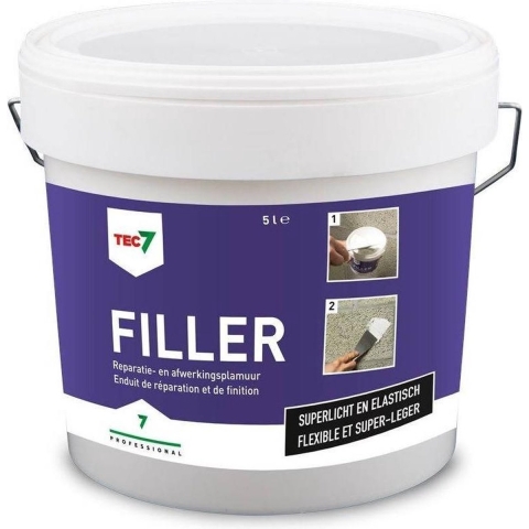 Tec7 Filler emmer Alles-in-één vulmiddel en afwerkingsplamuur 5l - 601005000 601005000