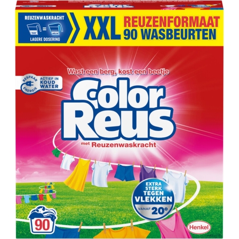 2x Witte Reus Waspoeder Color 90 Wasbeurten 4,5 kg