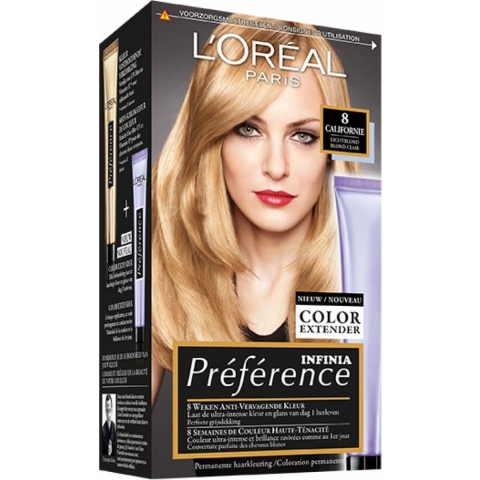 3x L'Oréal Préférence Permanente Haarkleuring 8.0 Lichtblond