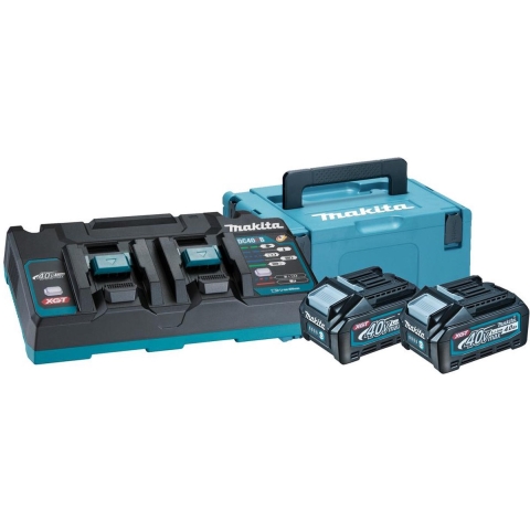 Makita 191U00-8 | Accu Startset | XGT | DC40RB + 2 x Accu BL4040 | 40V max 4.0Ah in MBox - 191U00-8