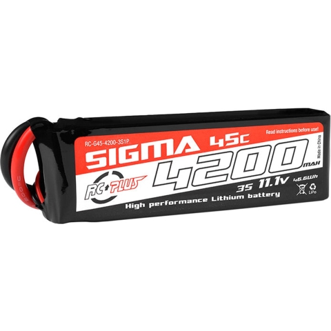 RC Plus Lipo 45c 11,1 volt 4200mah met XT60 stekker