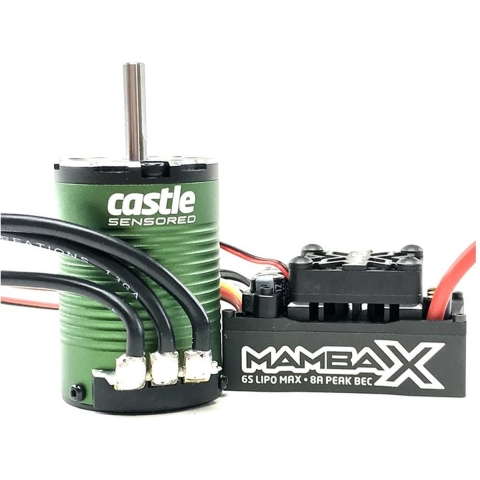 Castle Creations Mamba X SCT waterproof regelaar met 1410-3800Kv Sensored Brushless Motor
