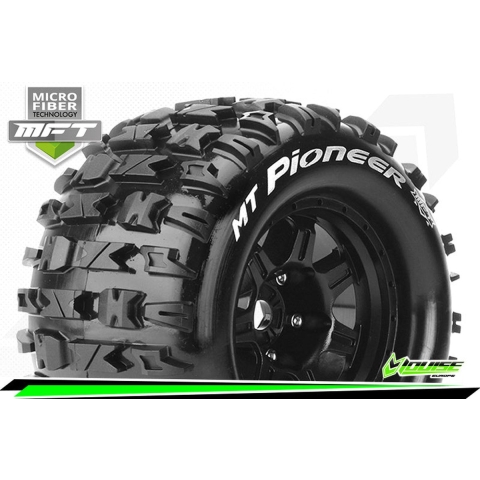Louise MT-Pioneer MFT banden op zwarte velgen voor 1/8 MT - 0 offset
