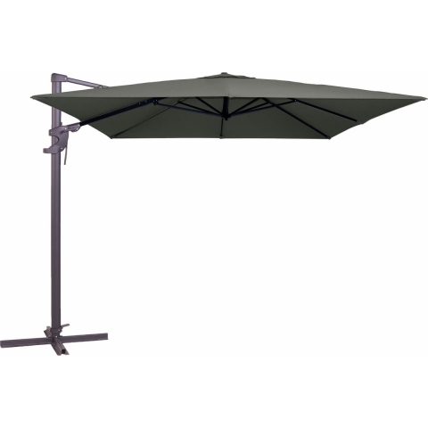 Zweefparasol monaco flex iii 300x300 cm polyester grey grade 6 zonwering - Madison