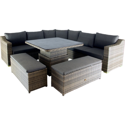 Dining hoekset Palm Springs Almond Taupe - Oosterik Home