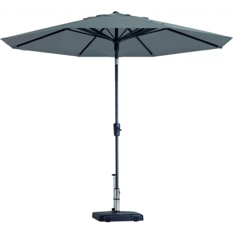 Paros II round light grey stokparasol 300 cm zonwering - Madison