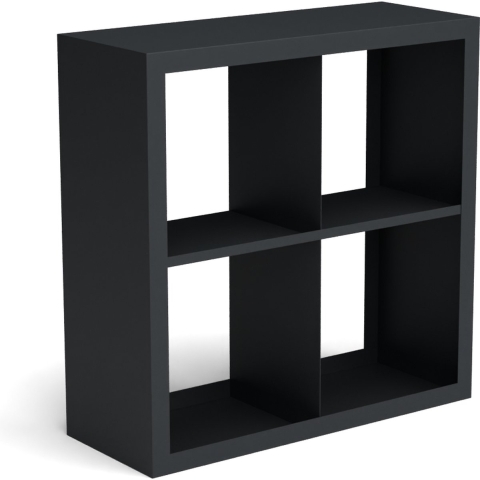 Beltza zwarte houtopslag onderverdeling 4 vakken 1000x385x1000 mm - Geroba