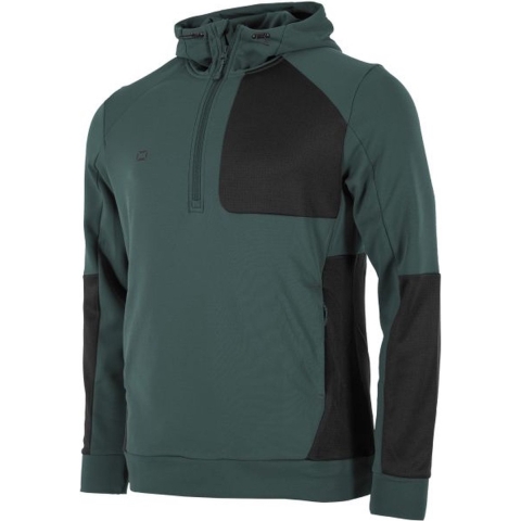Stanno 408036 Plaza Brush Hooded Half Zip Top - Stormy Grey - M