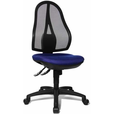 Topstar Bureaudraaistoel | met puntsynchroontechniek | blauw 430-510 mm | zonder armleuningen draagvermogen 110 kg | 1 stuk - OP200 G26 OP200 G26