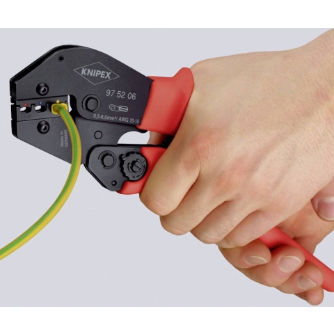 Knipex Krimptang | lengte 250 mm | 0,5-10 (AWG 20-7) mm² 558 g | 1 stuk - 97 52 13 97 52 13