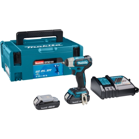 Makita DTW180RAJ | 18V | Accu Slagmoersleutel | 2 x 2.0 Ah accu + snellader | In Mbox