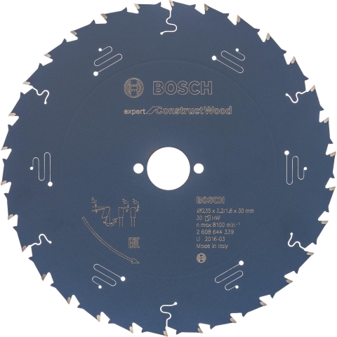 Bosch Accessoires Expert for Construct Wood cirkelzaagblad EX CW H 235x30-30 - 1 stuk(s) - 2608644339 - 2608644339