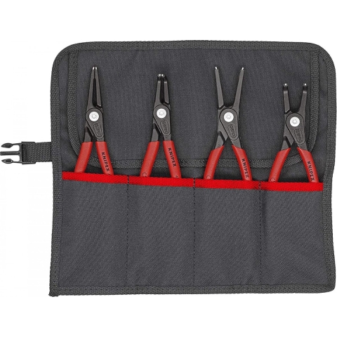 Knipex Precisie-borgringtangenset | 4-delig in roltas | 19-60 mm | 1 stuk - 00 19 57 V01 00 19 57 V01