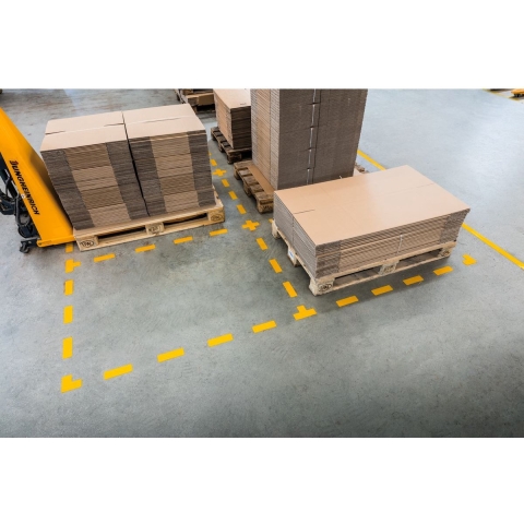 Durable Markering opstellingsplaats | vorm L | zelfklevend signaalgeel | 20 stuks - 170204 170204