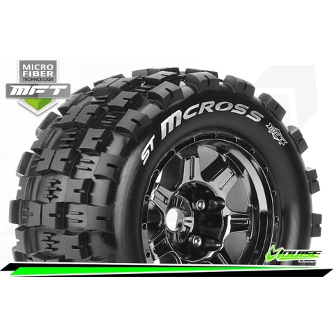 Louise ST-Mcross MFT banden op zwart/chrome velgen voor 1/8 ST - 1/2 offset